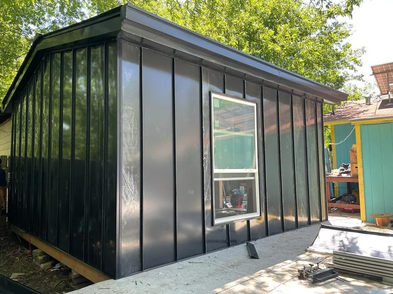 Black standing seam metal wall panels for Metal Roof Installation in Chesapeake Beach