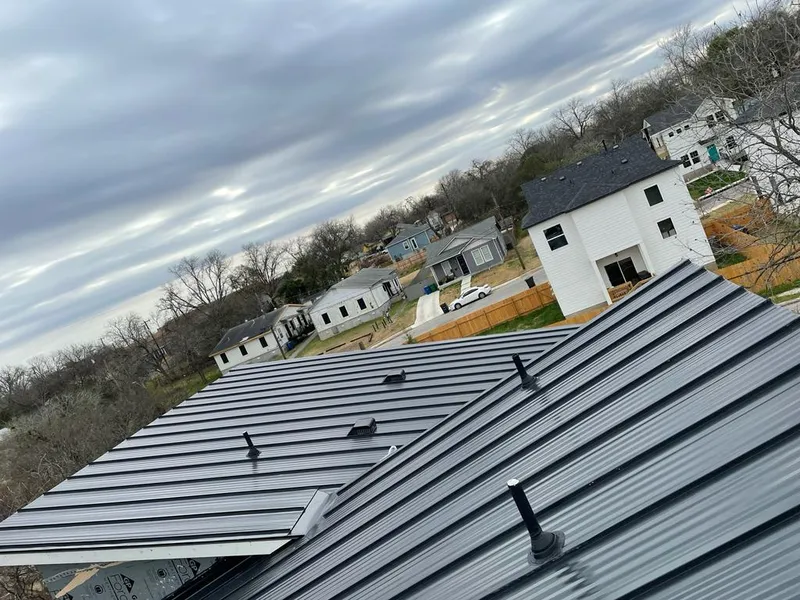 Standing seam metal roof panels with vents for Skylight Repair in Chesapeake Beach